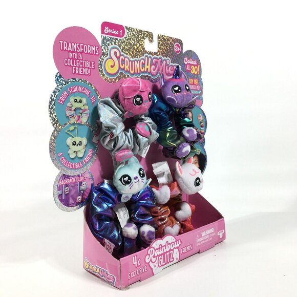 Scrunchmiez Series 1 Collectible Scrunchie Rainbow Glitz Friends 4 Exclusives - Picture 5 of 8